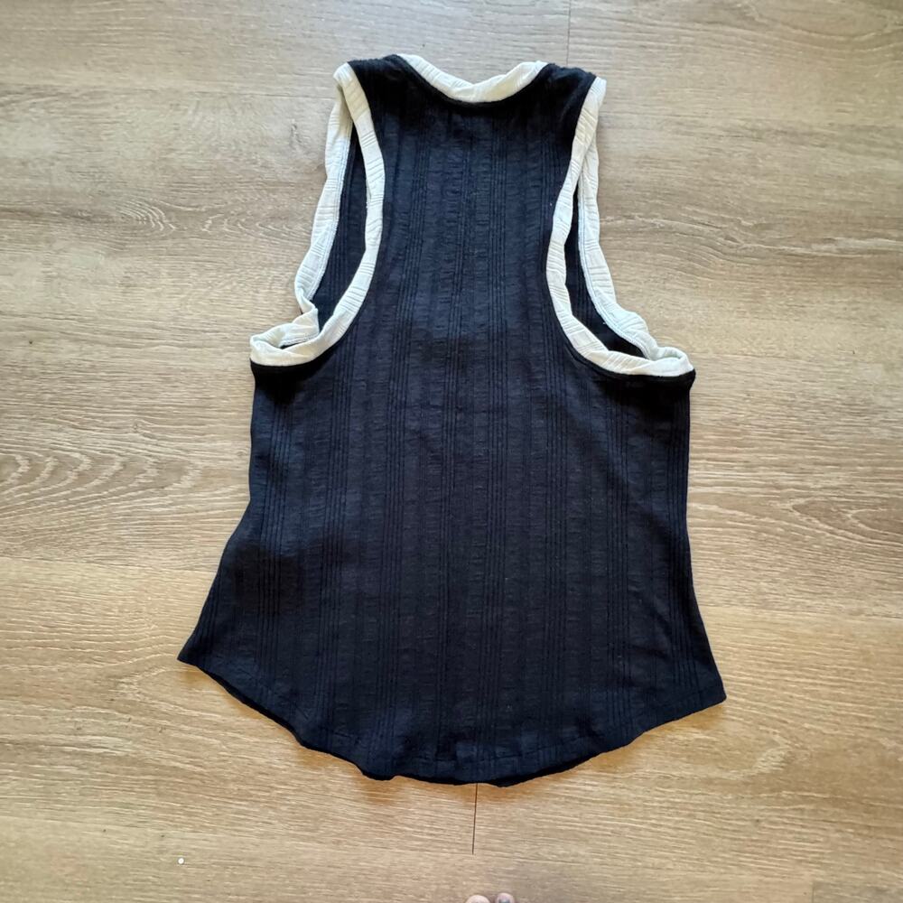 Pilcro Black and White Tank - Size L - Picture 3 of 6